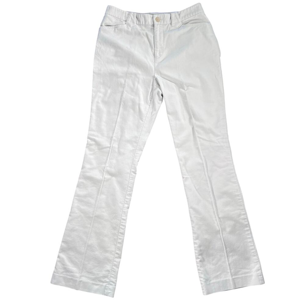 Lauren Ralph Lauren Winter White Soft Cotton Pants Brushed Feel Size 6